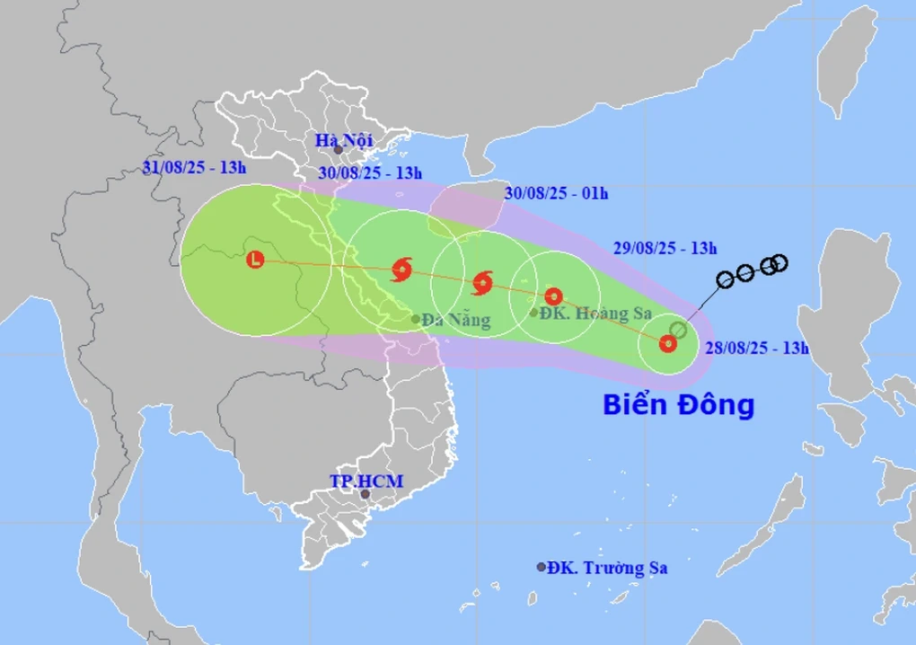 Ngày 30/8, áp thấp nhiệt đới có thể mạnh lên thành bão trên biển