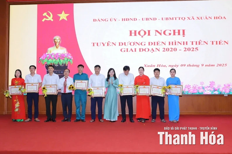 Xã Xuân Hòa tuyên dương điển hình tiên tiến giai đoạn 2020-2025