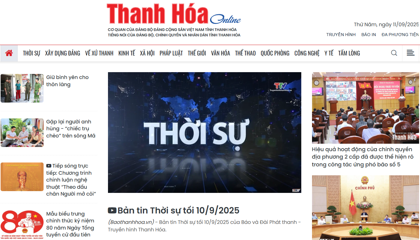 Báo điện tử Thanh Hóa ra mắt giao diện mới: Hiện đại, đa phương tiện, thân thiện với bạn đọc