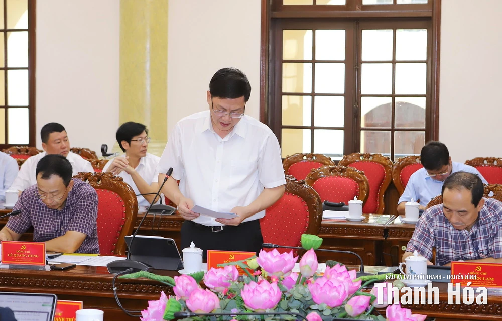 Ban Thường vụ Tỉnh ủy cho ý kiến đối với việc triển khai các nhiệm vụ trọng tâm thời gian tới