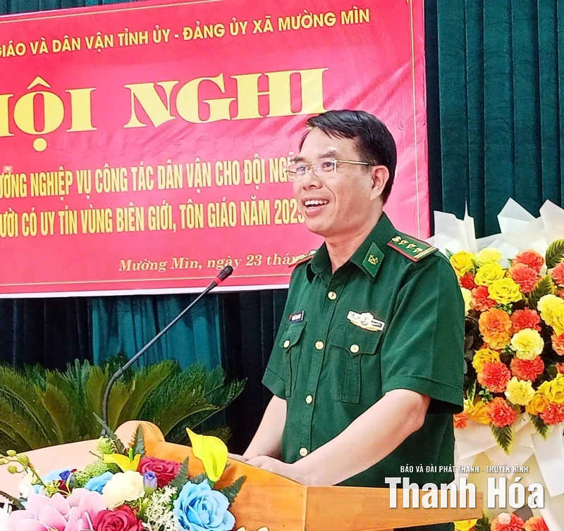 Tập huấn nghiệp vụ dân vận cho cán bộ cơ sở và người có uy tín tại xã Mường Mìn