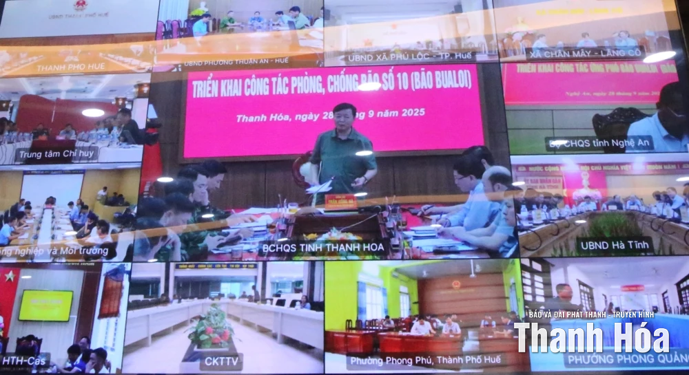 Phó Thủ tướng Chính phủ Trần Hồng Hà chủ trì họp trực tuyến triển khai công tác phòng, chống bão số 10