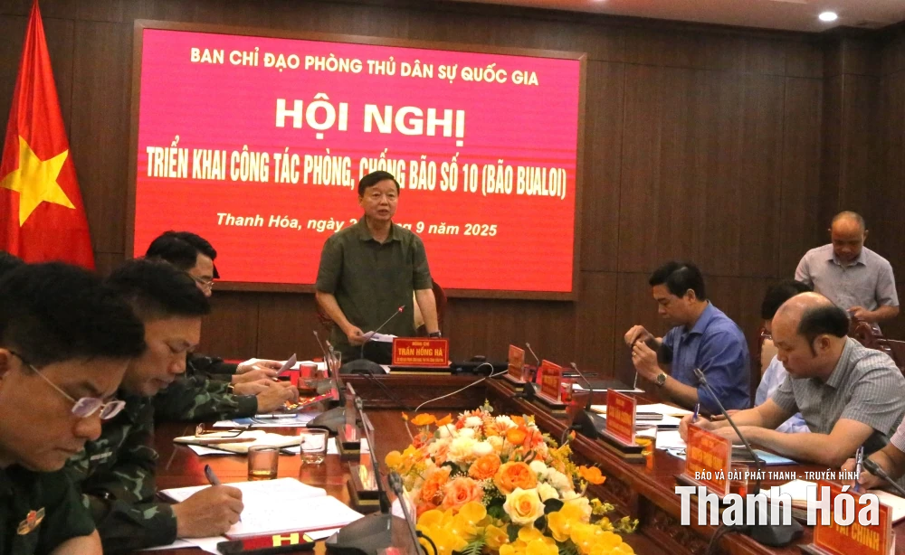 Phó Thủ tướng Chính phủ Trần Hồng Hà chủ trì họp trực tuyến triển khai công tác phòng, chống bão số 10