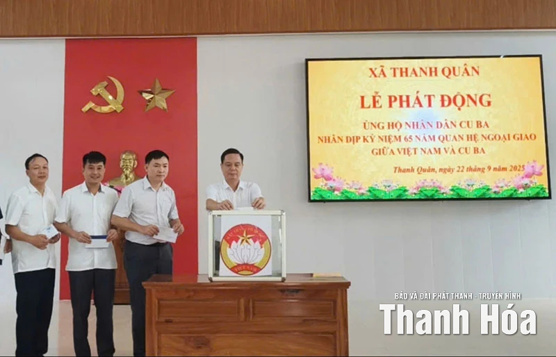 Xã Thanh Quân phát động ủng hộ Nhân dân Cuba