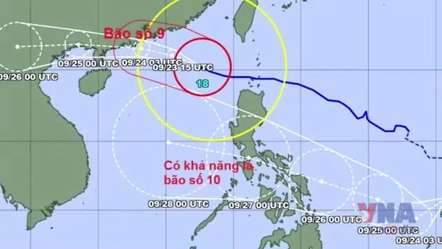 Đêm 26/9, bão Bualoi sẽ đi vào khu vực giữa Biển Đông
