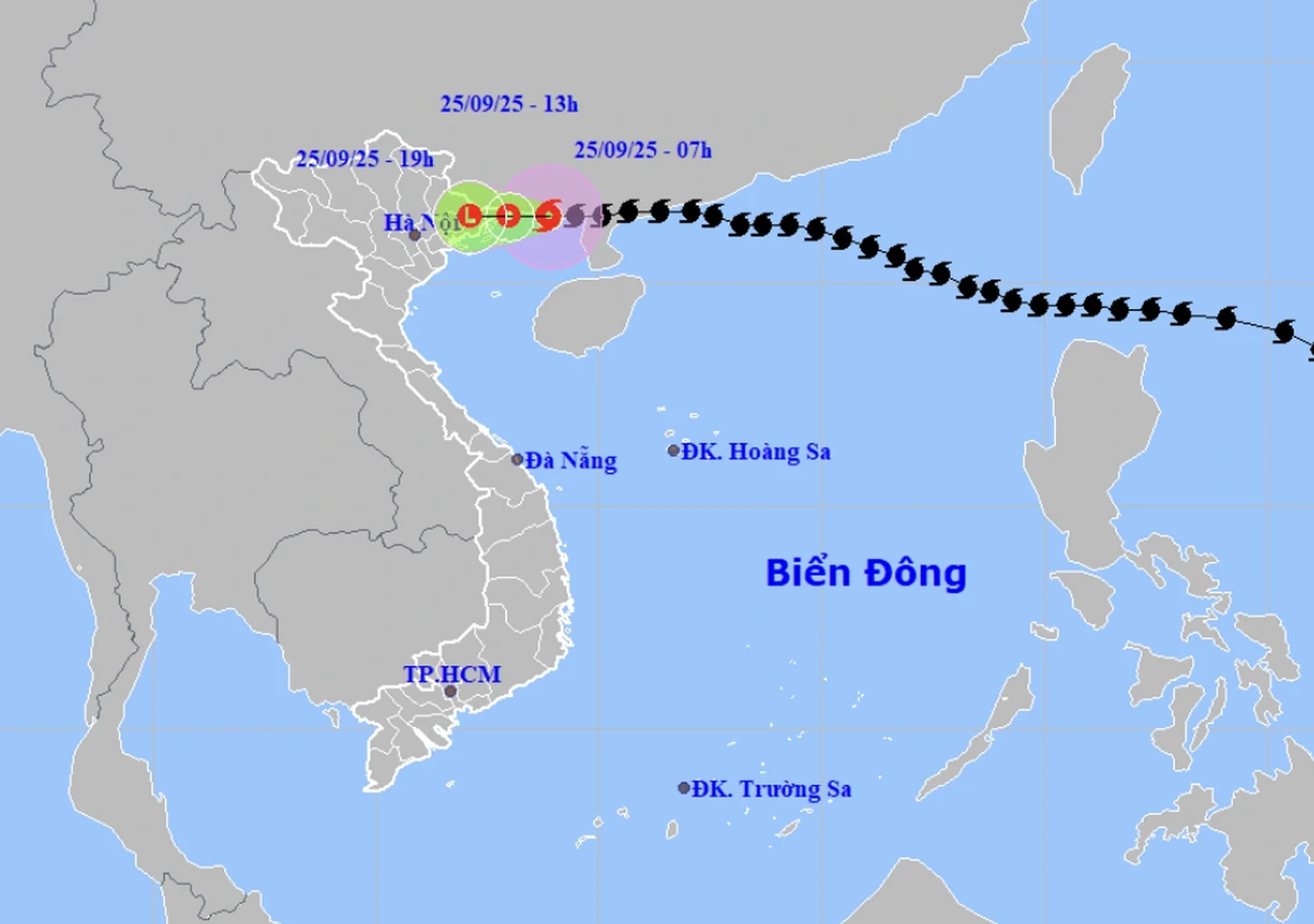 Bão số 9 (RAGASA) đã suy yếu thành áp thấp nhiệt đới