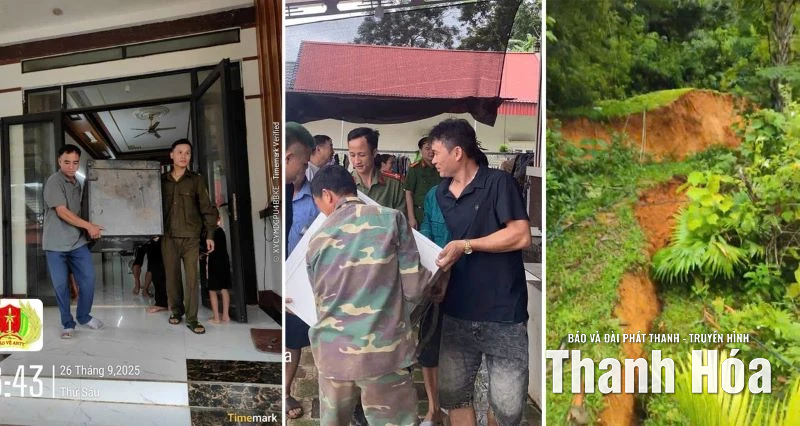 Công an các xã miền núi Thanh Hóa chủ động ứng phó mưa bão, đảm bảo an toàn cho người dân