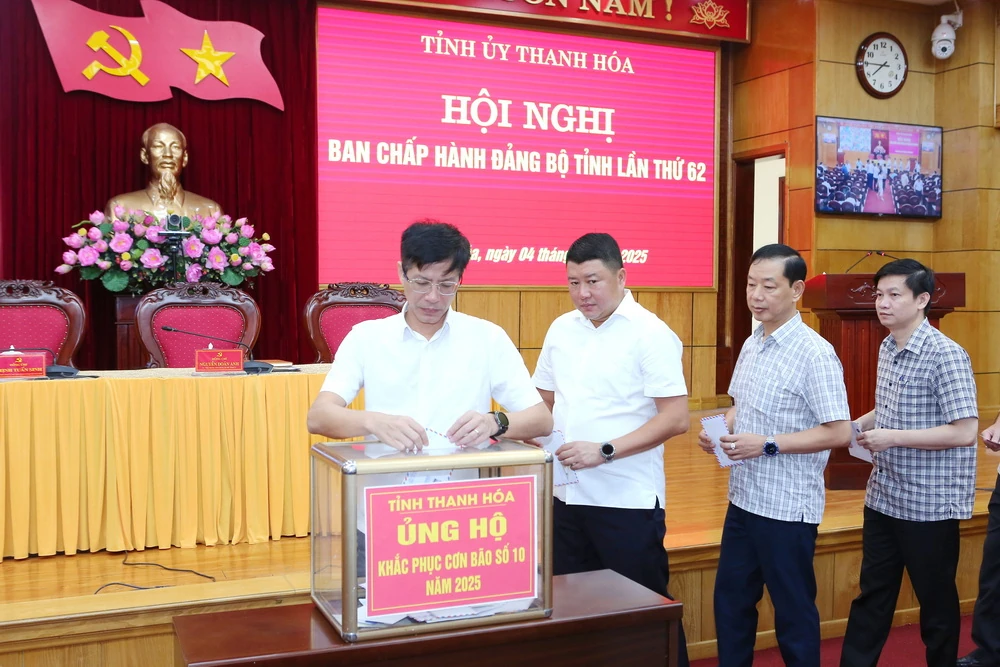 Tỉnh Thanh Hóa phát động quyên góp, ủng hộ đồng bào bị thiệt hại do bão số 10