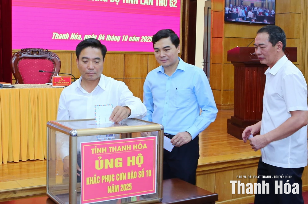 Tỉnh Thanh Hóa phát động quyên góp, ủng hộ đồng bào bị thiệt hại do bão số 10