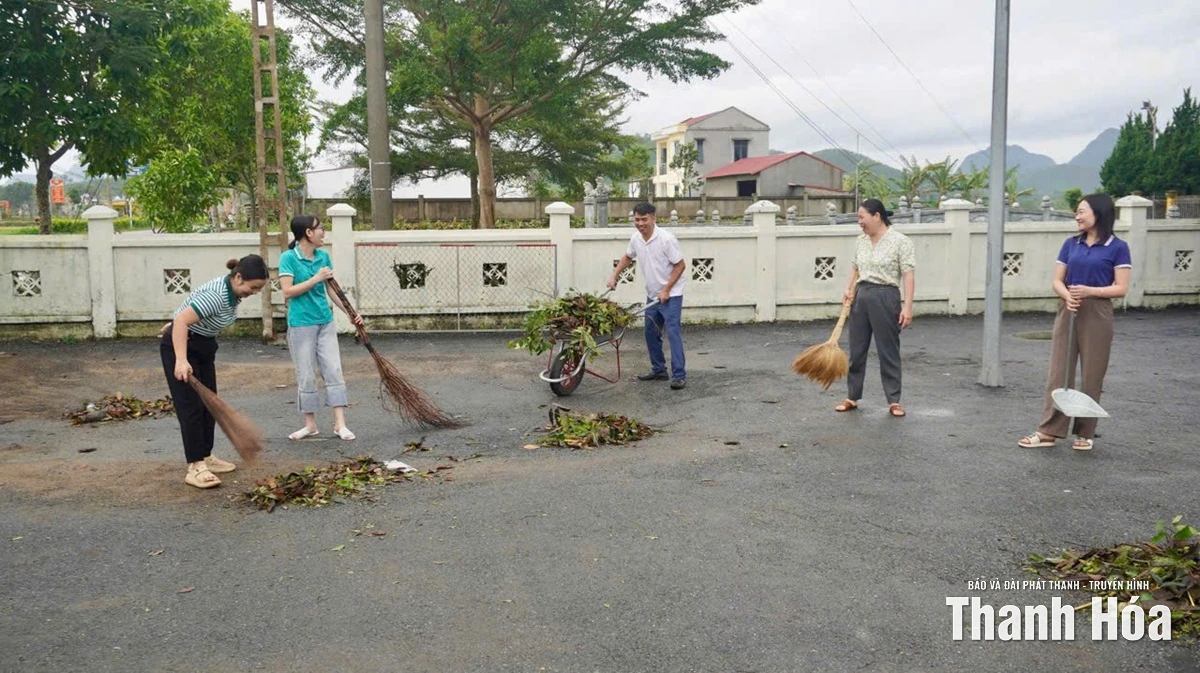 Xã Mậu Lâm khẩn trương khắc phục hậu quả sau bão