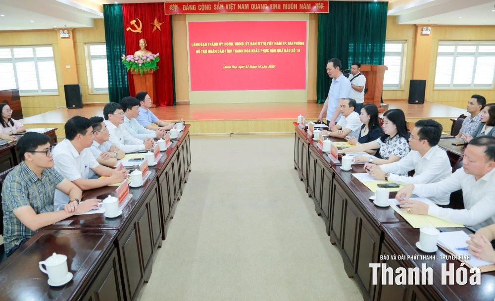 Thành phố Hải Phòng ủng hộ tỉnh Thanh Hóa khắc phục hậu quả bão số 10