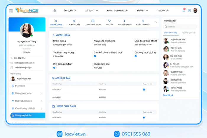 Lạc Việt SureHCS hợp nhất giúp quản lý nhân sự công lương tối ưu chi phí