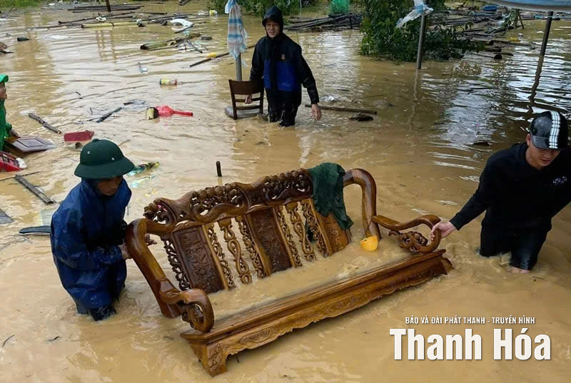 Xã Hóa Quỳ dồn lực khắc phục hậu quả bão số 10
