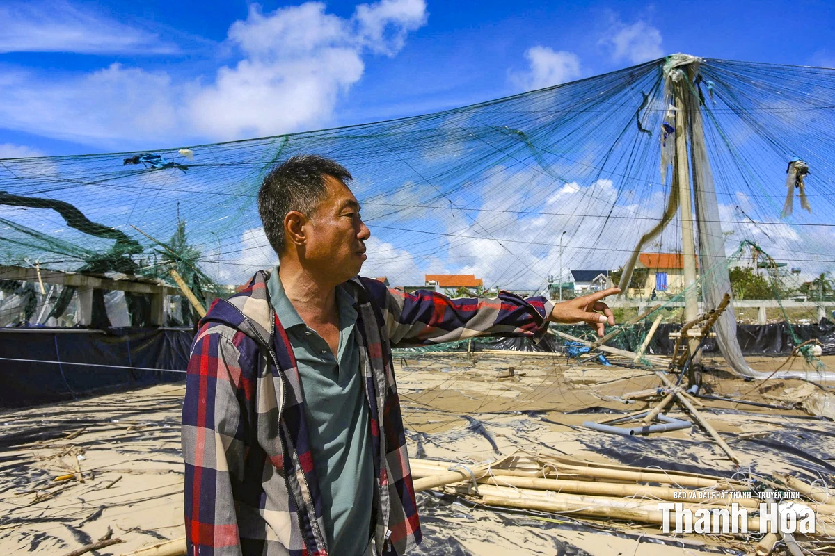 Nông dân nuôi tôm lao đao sau bão