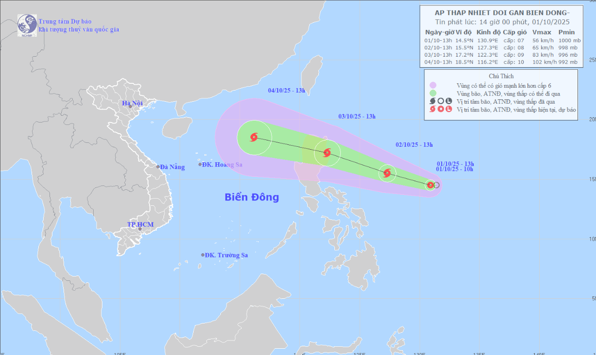 Chủ động ứng phó với áp thấp nhiệt đới gần Biển Đông