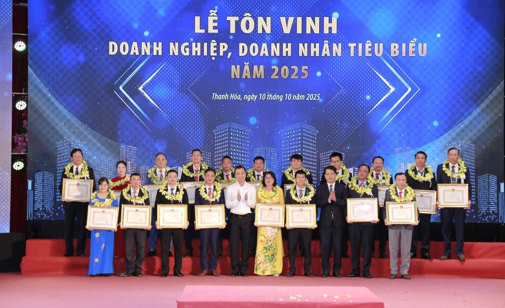 Tôn vinh doanh nghiệp, doanh nhân tiêu biểu tỉnh Thanh Hóa năm 2025