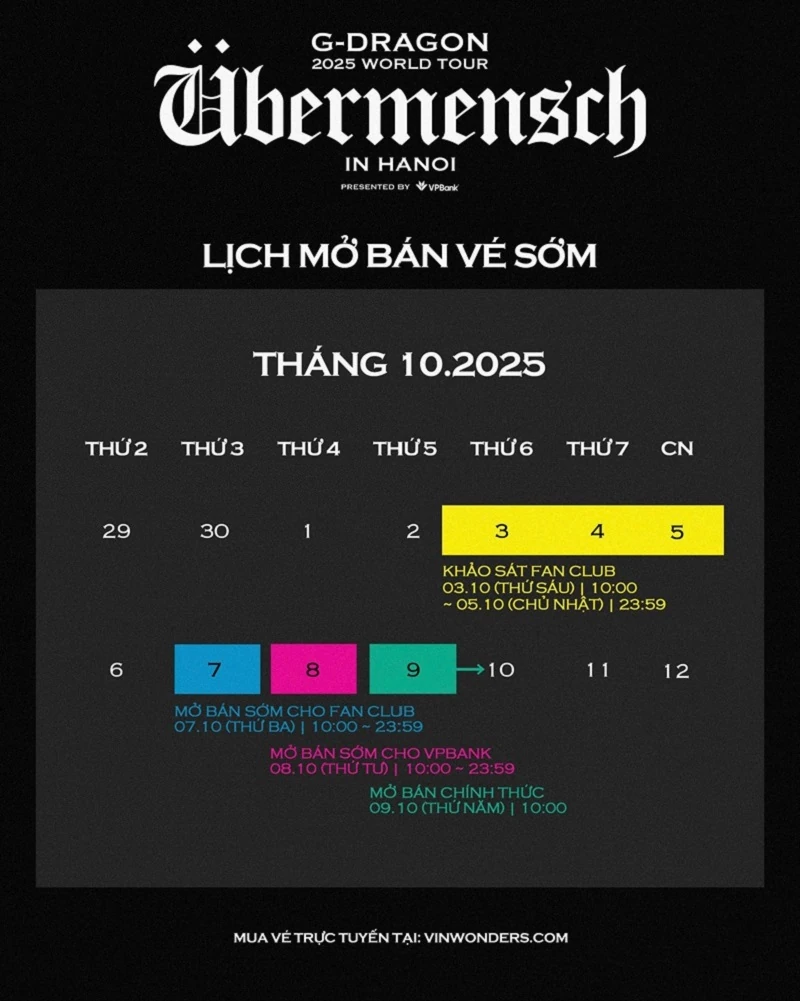 Từ VVIP đến GA: Hành trình cảm xúc độc bản cùng G-DRAGON 2025 WORLD TOUR [Übermensch] tại 8Wonder Ocean City