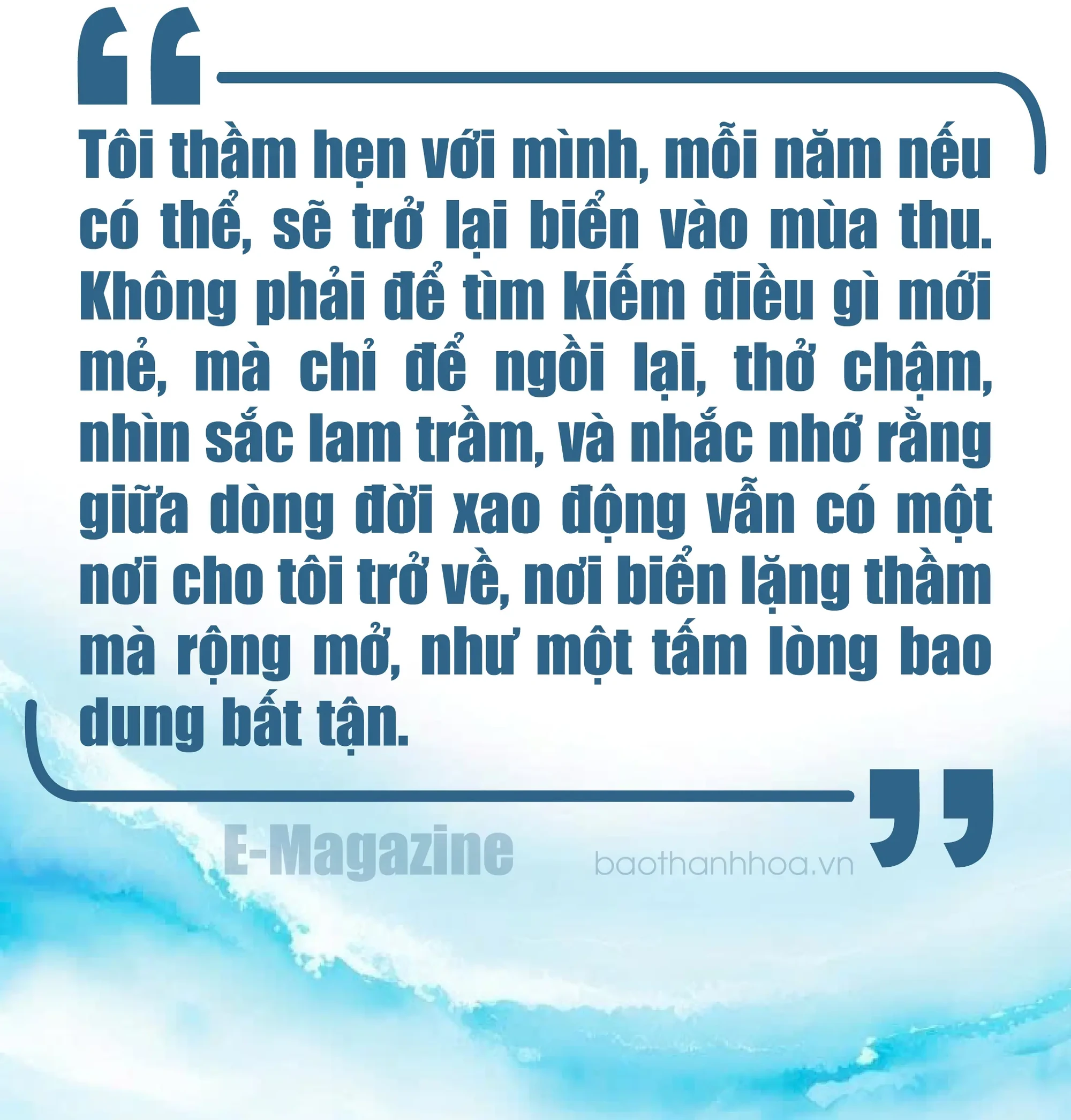 [E-Magazine]: Sắc lam trầm của biển mùa thu