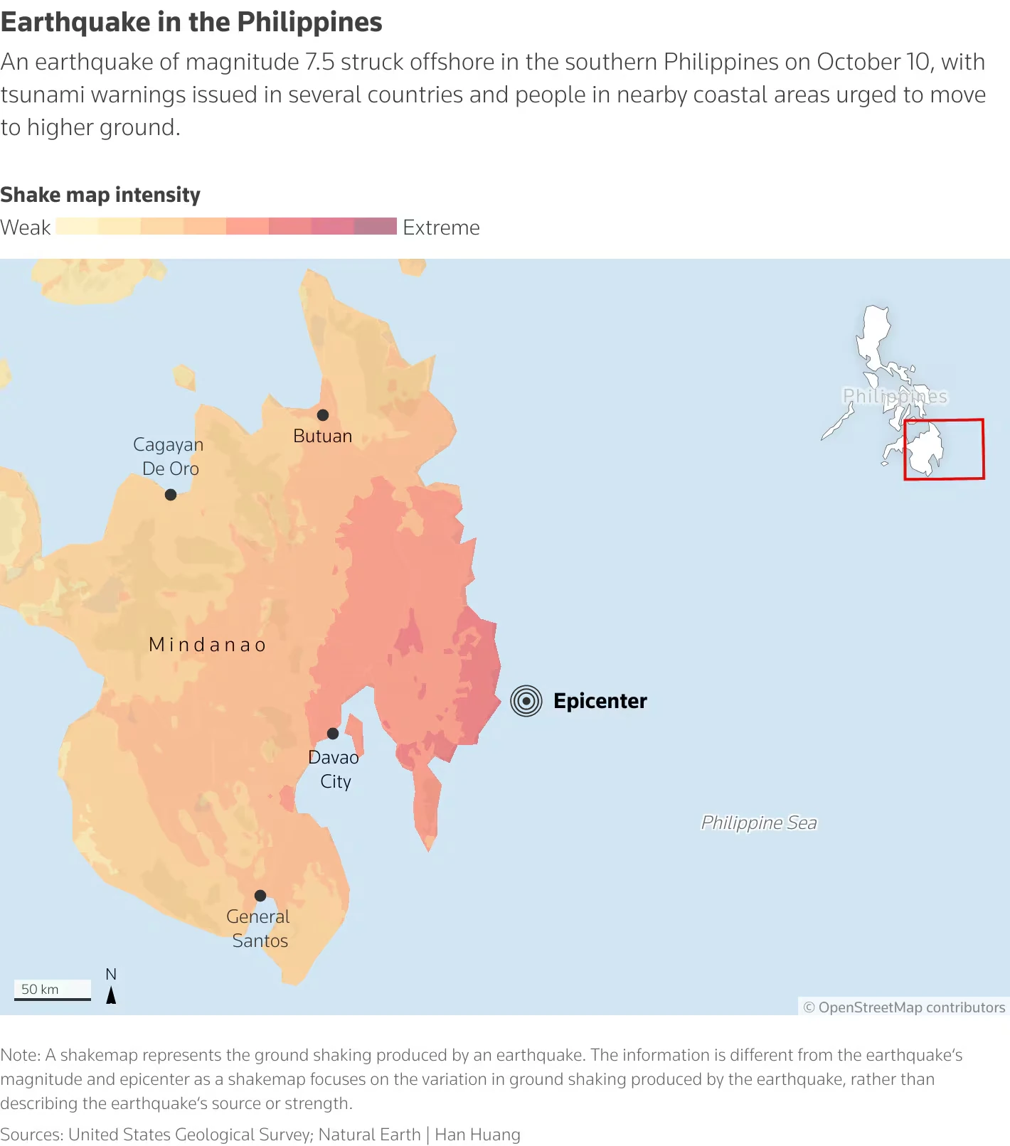 PTWC dỡ bỏ cảnh báo sóng thần đối với Philippines, Palau và Indonesia sau trận động đất 7.5