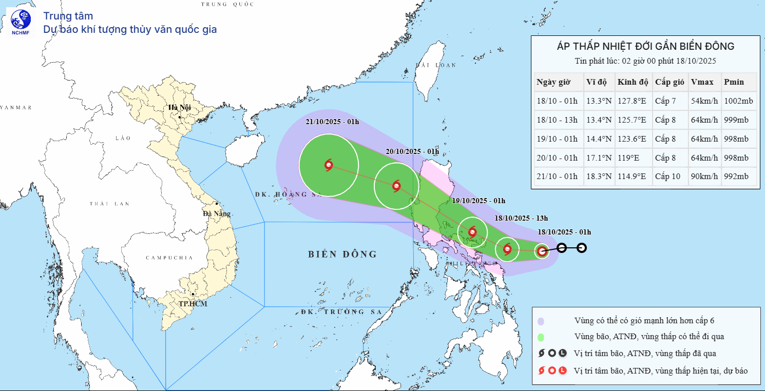 Không khí lạnh ảnh hưởng tới miền Bắc cùng thời điểm Biển Đông đón bão