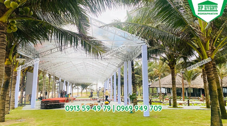 Giải pháp nhà bạt không gian cho tiệc cưới ngoài trời