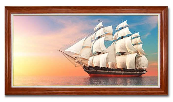 Tranh thuận buồm xuôi gió treo quay vào hay quay ra?