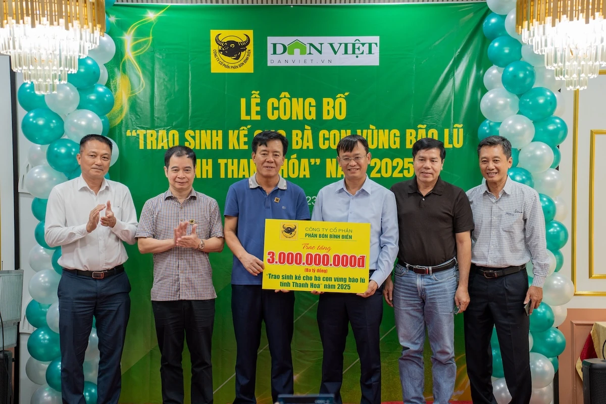 Công ty Phân bón Bình Điền và Báo NTNN phát động chương trình Trao sinh kế cho bà con vùng bão lũ ở Thanh Hóa