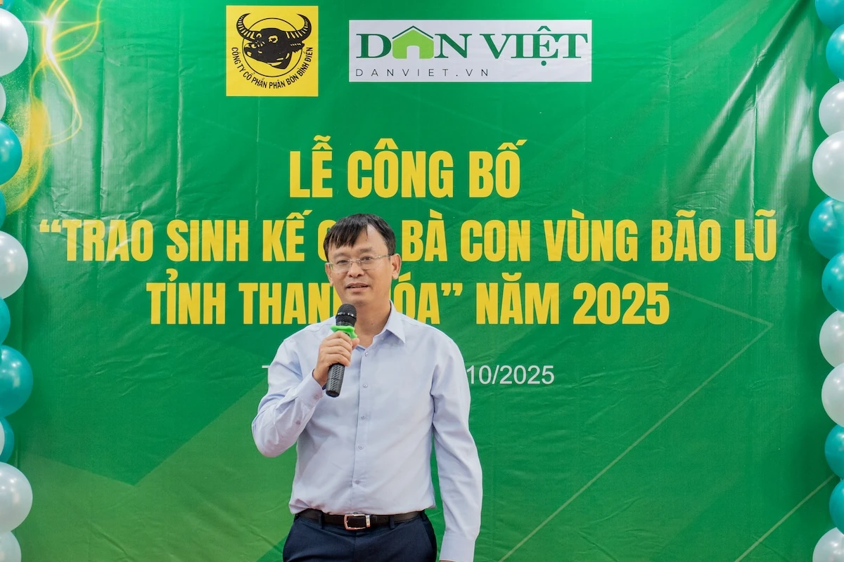 Công ty Phân bón Bình Điền và Báo NTNN phát động chương trình Trao sinh kế cho bà con vùng bão lũ ở Thanh Hóa
