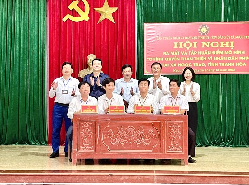 Ra mắt mô hình “Chính quyền thân thiện, vì Nhân dân phục vụ” tại xã Ngọc Trạo