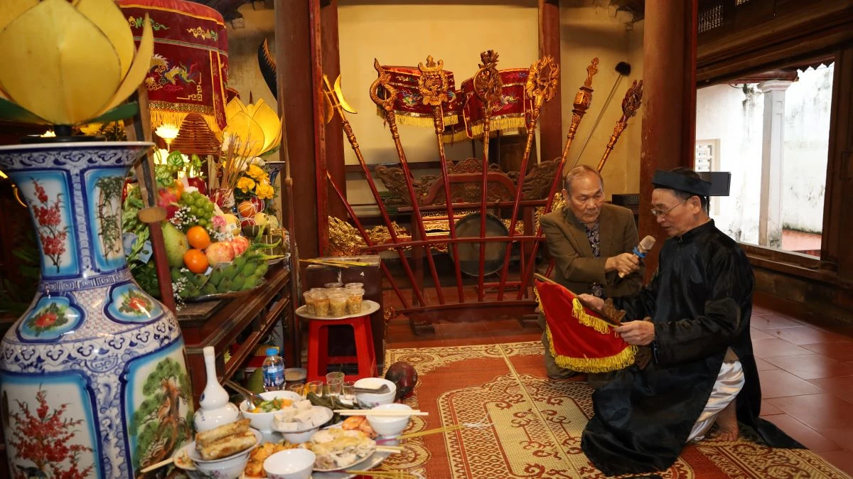 Dâng hương kỷ niệm 732 năm ngày mất Thành hoàng làng Chu Văn Lương