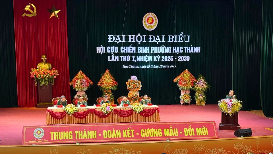 Đại hội đại biểu Hội Cựu chiến binh phường Hạc Thành