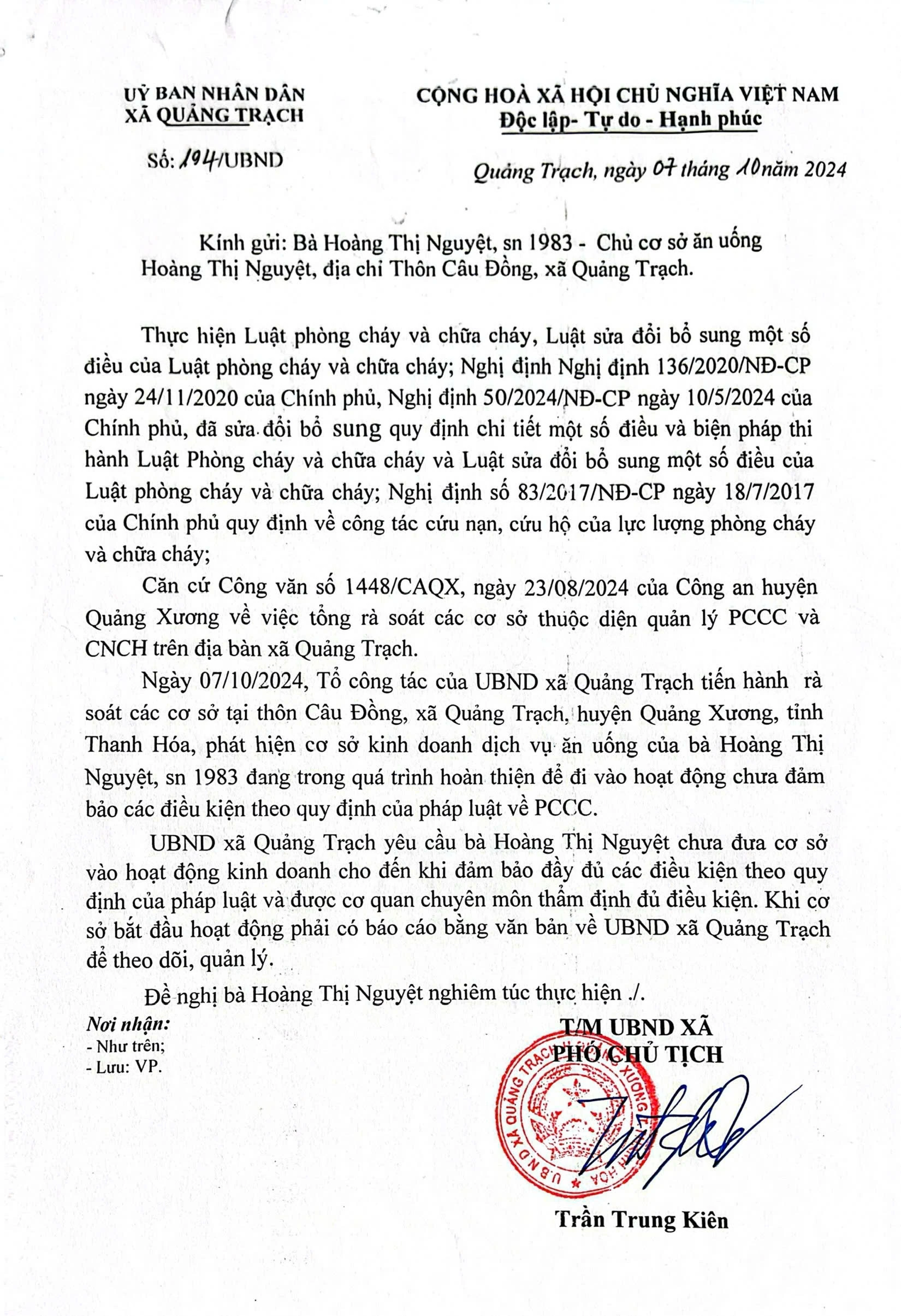 Yêu cầu tạm dừng hoạt động cơ sở dịch vụ bán trú trái phép