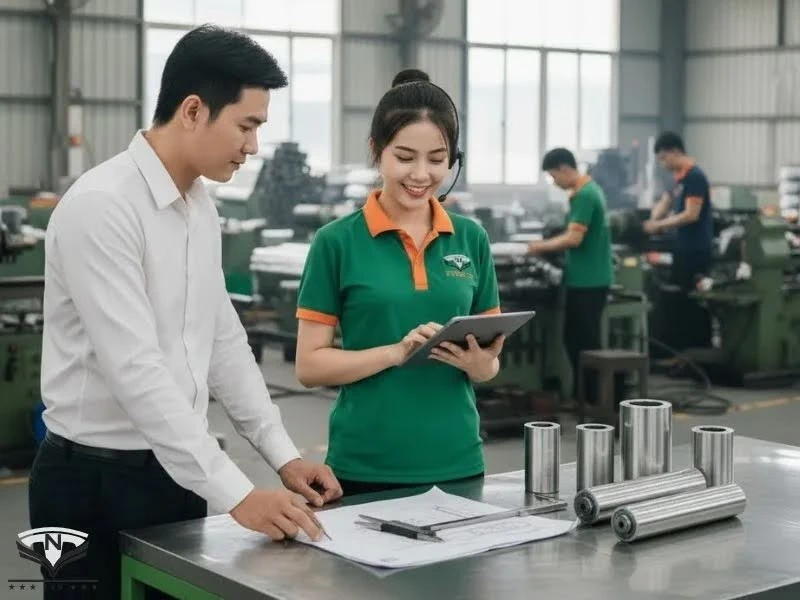 Con lăn Inox cho ngành Thực phẩm, Dược phẩm từ xưởng cơ khí TVN