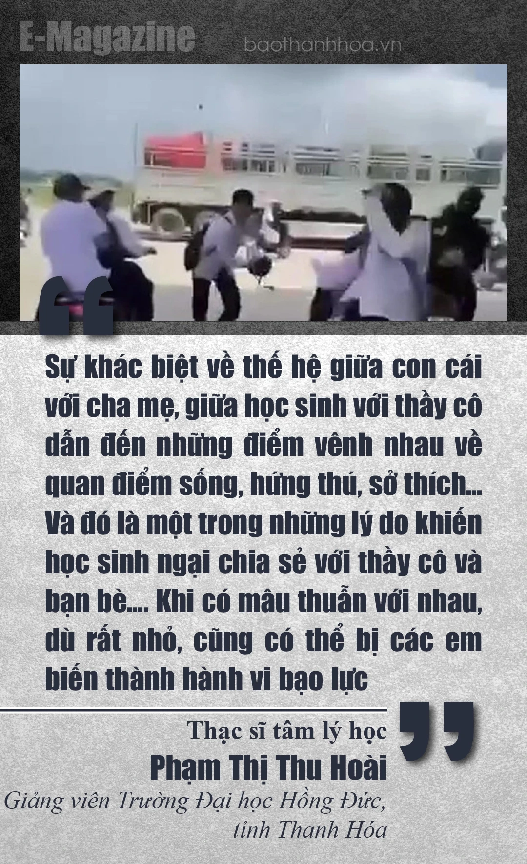 [E - Magazine] Từ bóng tối bạo lực đến ánh sáng yêu thương - Kỳ 1: Ám ảnh nỗi đau...