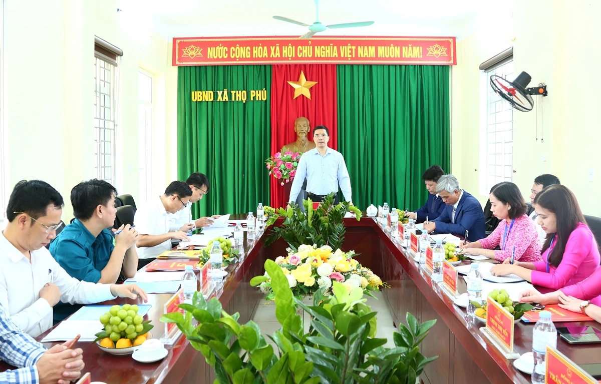 Phó Bí thư Thường trực Tỉnh ủy Nguyễn Hồng Phong thăm, làm việc tại xã Thọ Phú