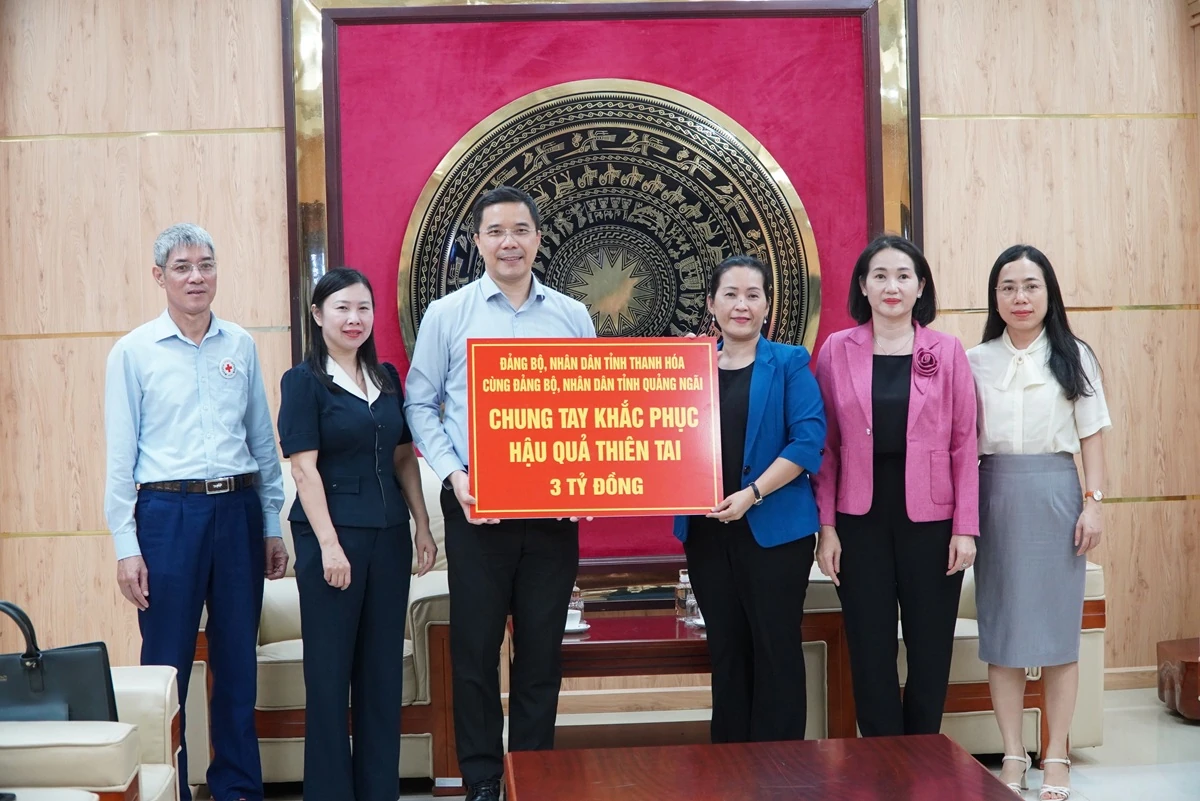 Thanh Hóa hỗ trợ tỉnh Quảng Ngãi 3 tỷ đồng khắc phục hậu quả thiên tai