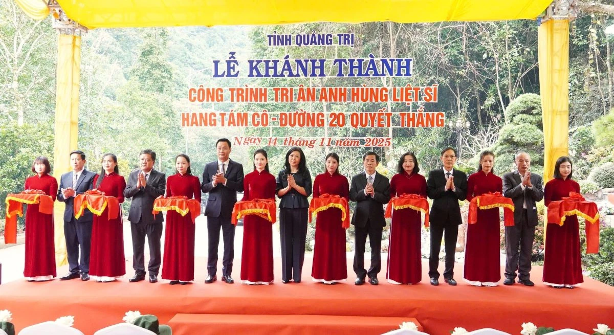 Khánh thành công trình tôn tạo Di tích Quốc gia đặc biệt Hang Tám Cô - Tỉnh Quảng Trị