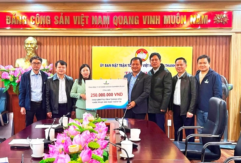 Tổng Công ty CP Khoan và Dịch vụ khoan dầu khí ủng hộ Nhân dân bị thiệt hại do cơn bão số 10