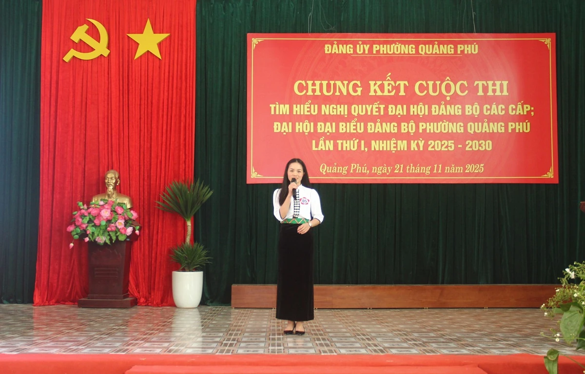 Phường Quảng Phú tổ chức chung kết cuộc thi tìm hiểu nghị quyết đại hội đảng các cấp