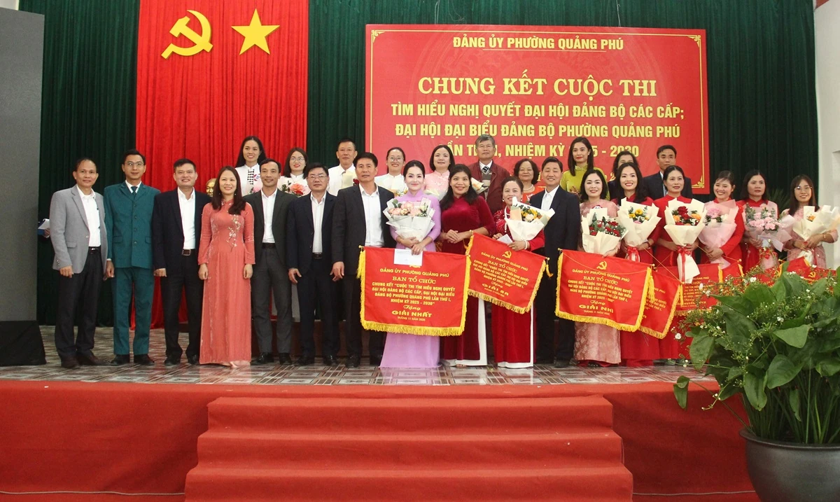 Phường Quảng Phú tổ chức chung kết cuộc thi tìm hiểu nghị quyết đại hội đảng các cấp