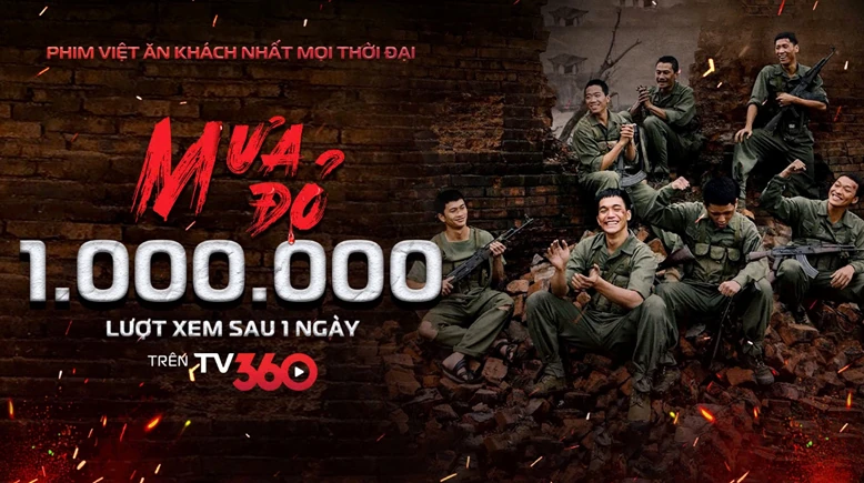 “Mưa đỏ” cán mốc 1 triệu lượt xem sau 24 giờ phát miễn phí trên TV360