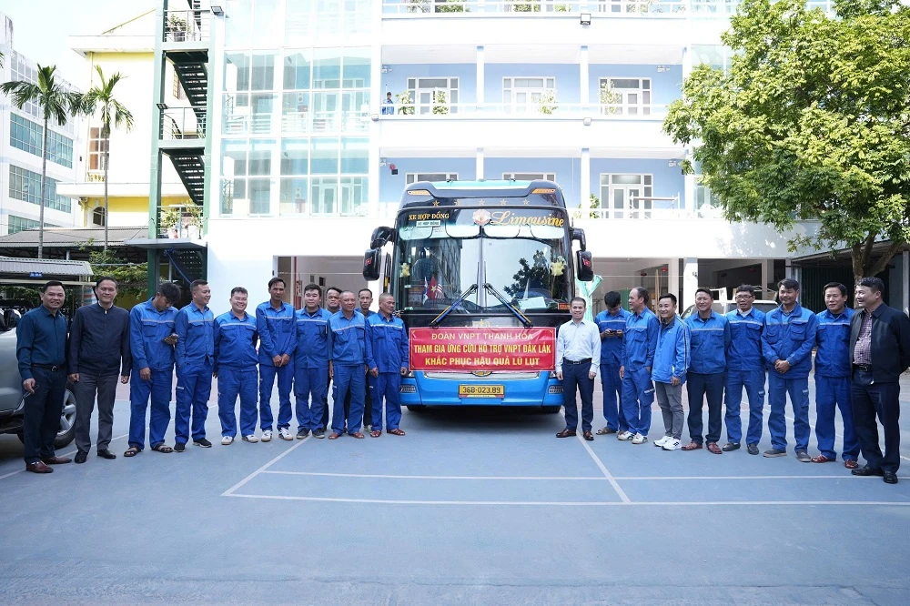 VNPT Thanh Hóa cử nhân sự hỗ trợ Đắk Lắk khắc phục hậu quả mưa lũ