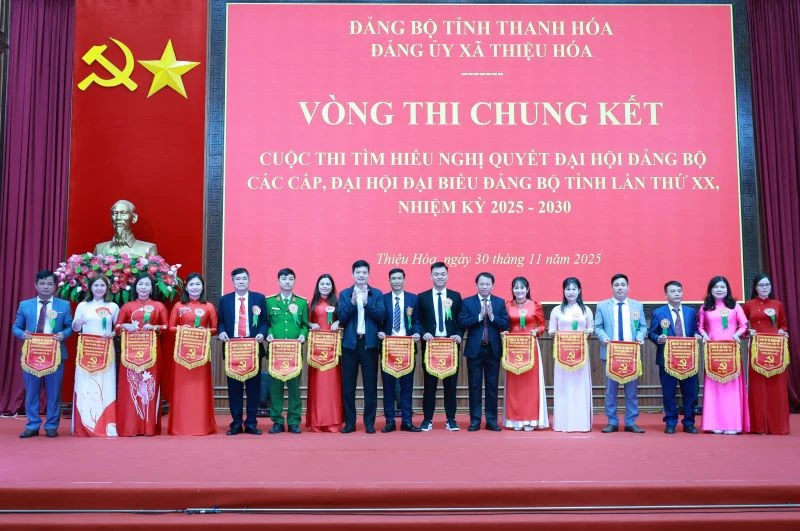 Chung kết cuộc thi tìm hiểu Nghị quyết Đại hội Đảng các cấp tại xã Thiệu Hóa