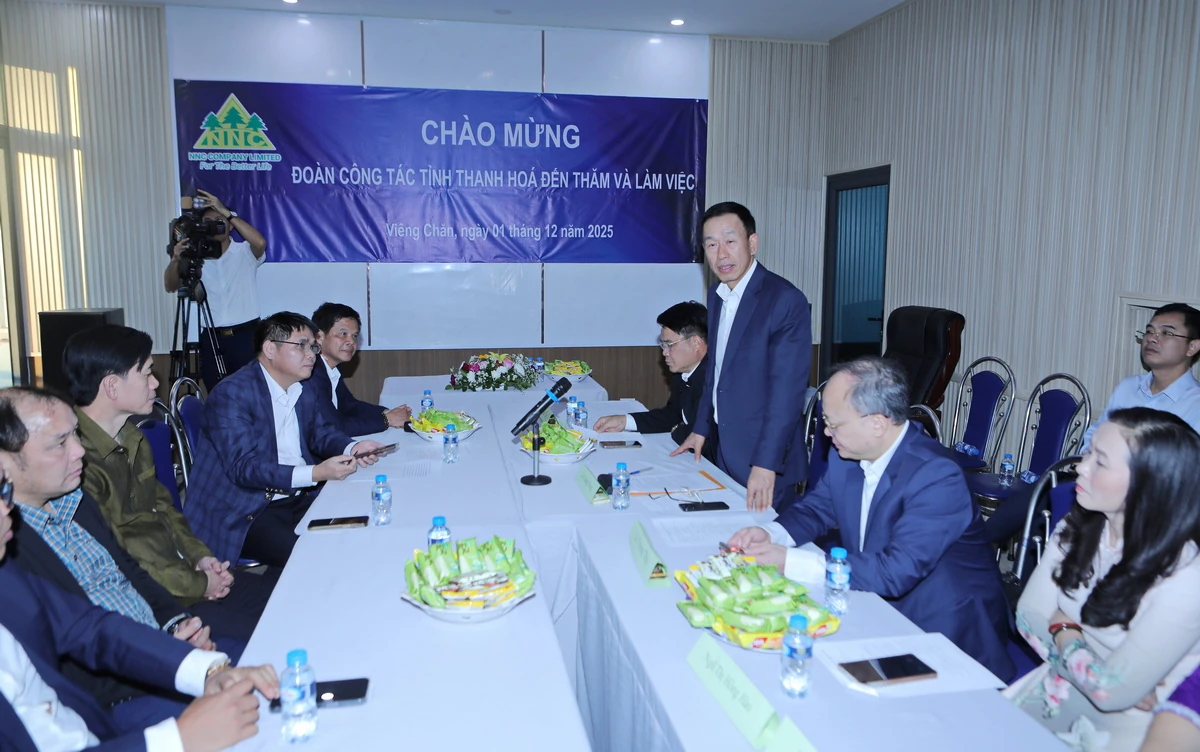 Đoàn đại biểu tỉnh Thanh Hóa thăm doanh nghiệp và gặp gỡ người Thanh Hóa sinh sống, làm việc tại Thủ đô Viêng Chăn