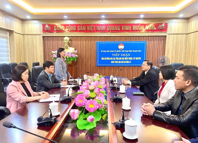 Tiếp nhận ủng hộ đồng bào miền Trung, Tây Nguyên của các xã Thiệu Tiến, Thiệu Quang