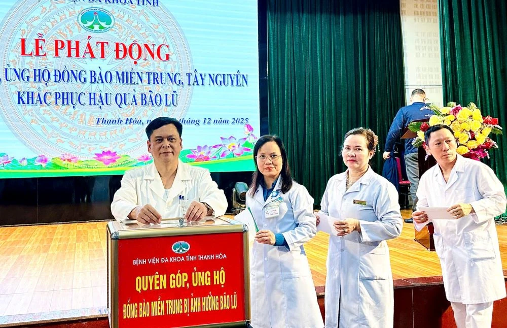 Bệnh viện Đa khoa tỉnh Thanh Hóa phát động ủng hộ đồng bào miền Trung, Tây Nguyên khắc phục hậu quả do mưa lũ