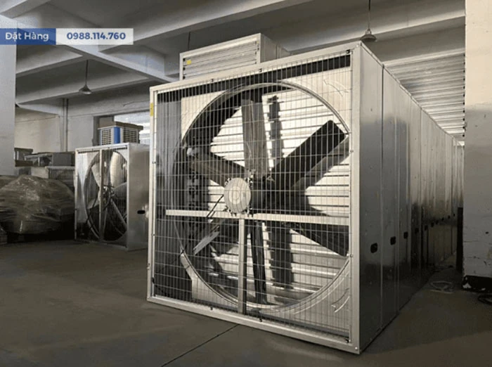 Quạt thông gió vuông Phú Đạt Vượng nâng chất lượng không khí cho nhà xưởng