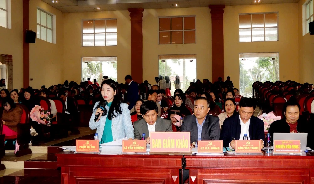 Chung kết Cuộc thi tìm hiểu Nghị quyết Đại hội Đảng bộ các cấp tại xã Quảng Ngọc