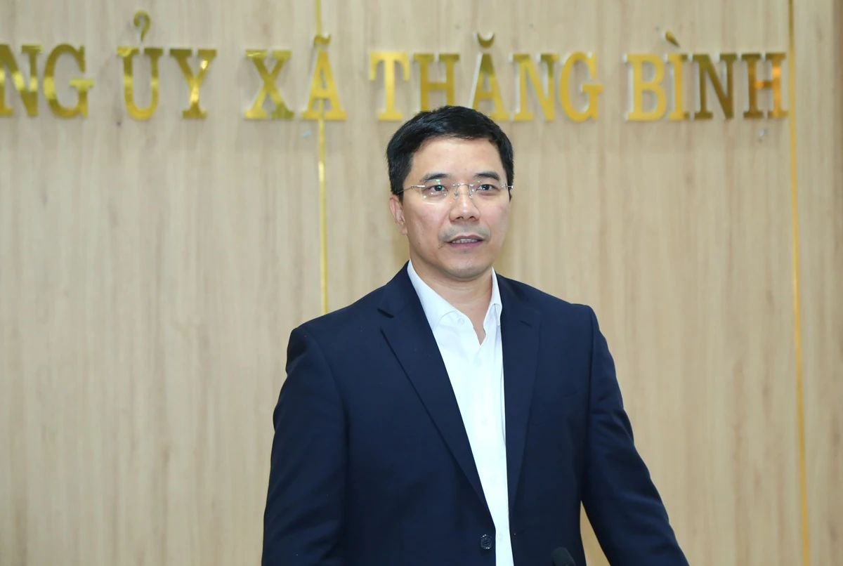 Phó Bí thư Thường trực Tỉnh ủy Nguyễn Hồng Phong thăm, làm việc tại xã Thăng Bình