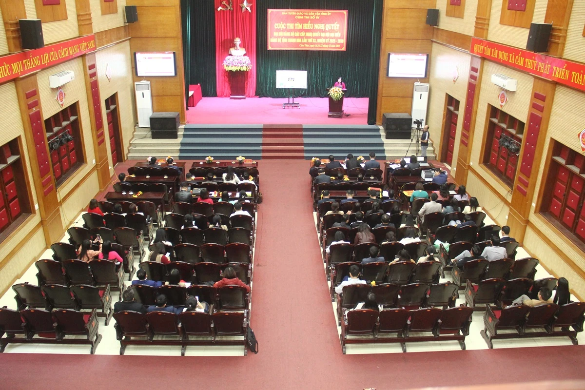 Sôi nổi cuộc thi tìm hiểu Nghị quyết Đại hội Đảng bộ các cấp - Cụm thi số IV